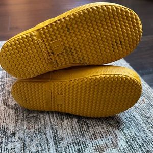 Yellow kids hunter boots